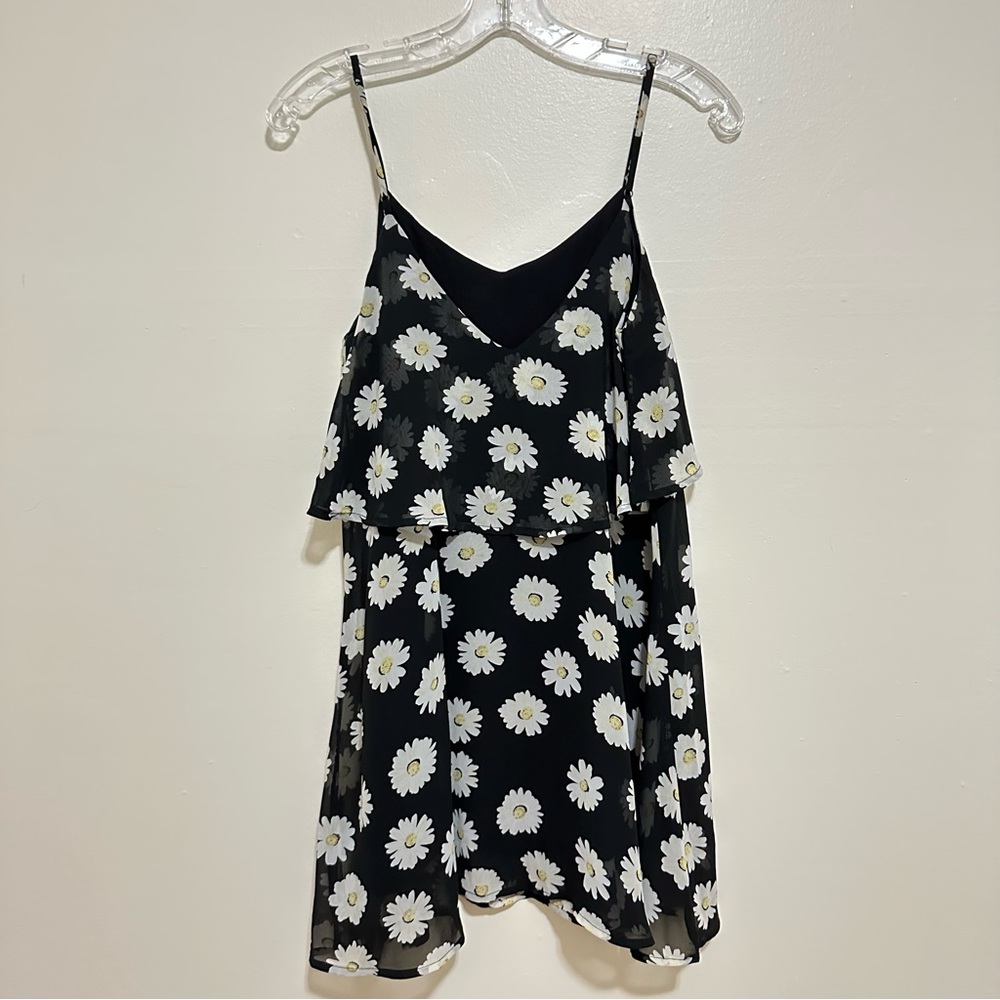Daisy Print Chiffon Dress SZ XS